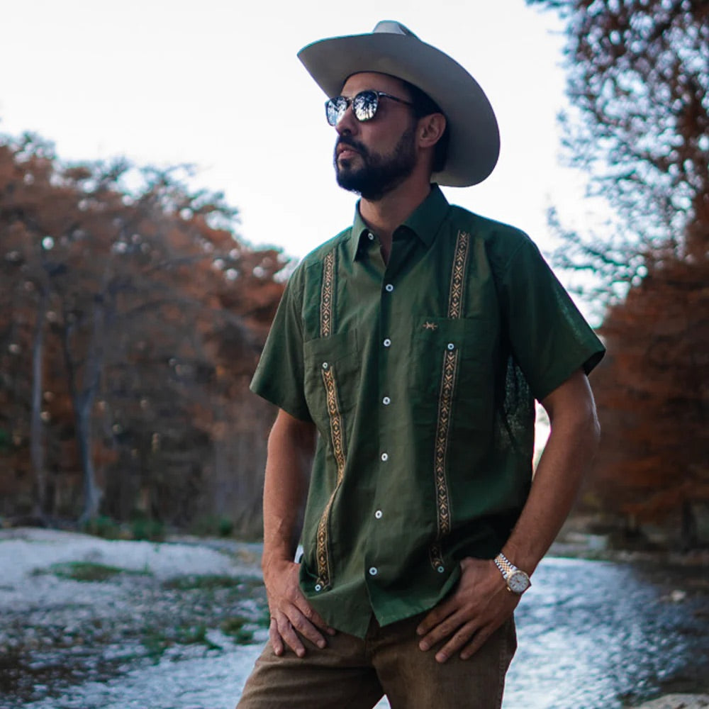 Tejas Guayabera- Agave Oro – Pecan Creek Outfitters