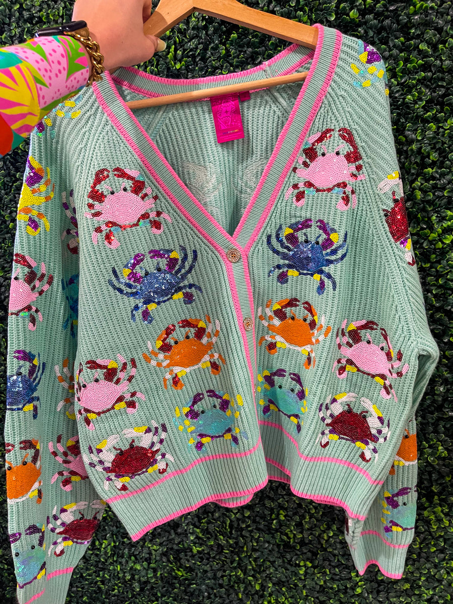 Sparkle Crab Cardigan – Pecan Creek Outfitters