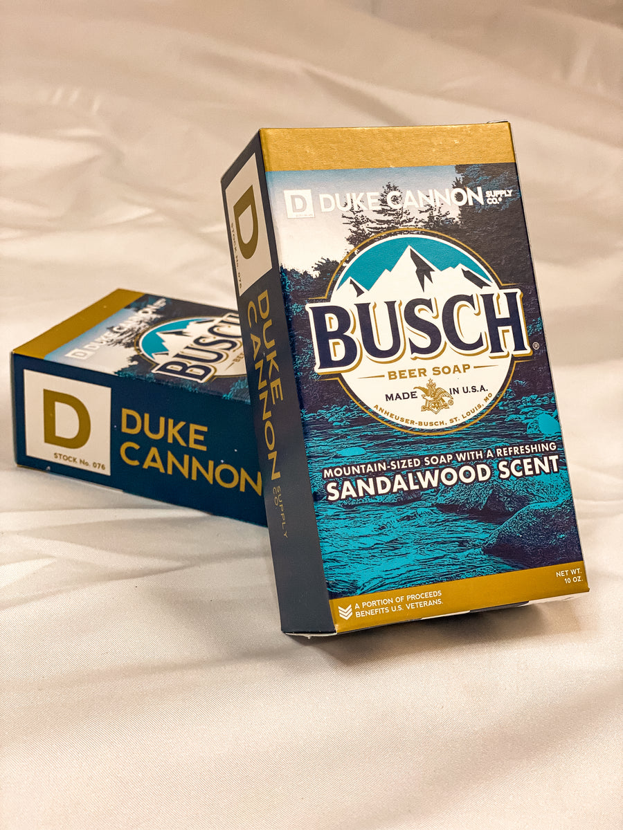 Duke Cannon Supply Co. Busch Beer Soap, Refreshing Sandalwood Scent, Mountain-Sized - 10 oz