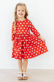 Red Polka Dots Twirl Dress