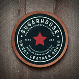 Bourbon Made Here Leather Coaster
