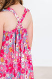 Hawaiian Floral Ruffle Dress