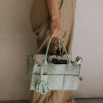 Diaper Caddy in Sage Green
