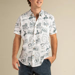 City Slicker Button Up Short Sleeve - Postcard: XL