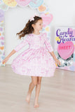Twinkle Ties 3/4 Sleeve Pocket Twirl Dress: 9/10