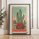 Cactus Landscape Matchbook Vaya Con Dios Art Print: 12″×18″