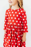 Red Polka Dots Twirl Dress