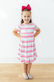Pastel Stripes S/S Pocket Twirl Dress: 9/10