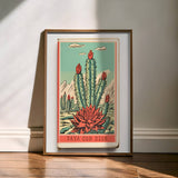 Cactus Landscape Matchbook Vaya Con Dios Art Print: 12″×18″