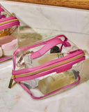 Magenta Clear Makeup Bag