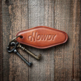 Howdy Leather Keychain Motel Style