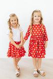 Red Polka Dots Twirl Dress