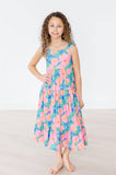Luau Floral Ruffle Maxi Dress: 3T