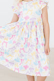 Bow-tastic Flutter Sleeve Twirl Dress: 3T