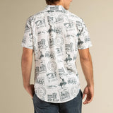 City Slicker Button Up Short Sleeve - Postcard: XL