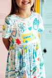 School Rules S/S Pocket Twirl Dress: 7/8