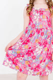 Hawaiian Floral Ruffle Dress