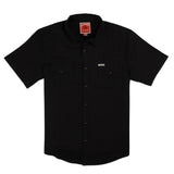 The Wyatt Pearl Snap Short Sleeve Solid Shirt: Washed Indigo Chambray / Large