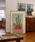 Cactus Landscape Matchbook Vaya Con Dios Art Print: 12″×18″
