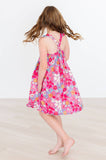 Hawaiian Floral Ruffle Dress