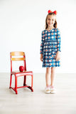 Girls Plaid Apples Dress