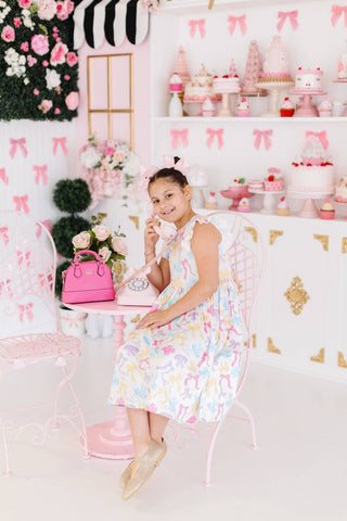 Bow-tastic Flutter Sleeve Twirl Dress: 3T