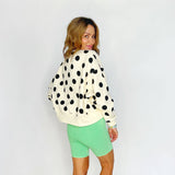 Polka Dot Crop Sweatshirt: S/M