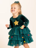 Tree Topper Ruffle Velvet Dress