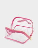 Magenta Clear Makeup Bag