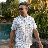 White Camo Button Up