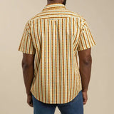 Serape Pearl Snap Short Sleeve - Apricot: M
