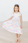 Bow-tastic Flutter Sleeve Twirl Dress: 3T