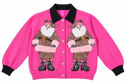 Santa Leopard Cardigan- QOS