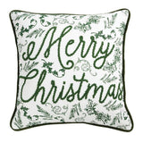 Merry Green Toile Pillow