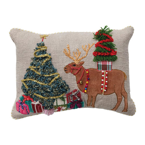 Reindeer & Tree Pillow