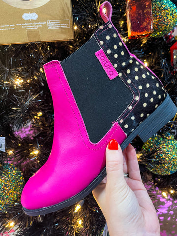 Pink Spotted Boots