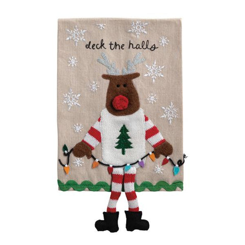 Reindeer Dangle Leg Towel