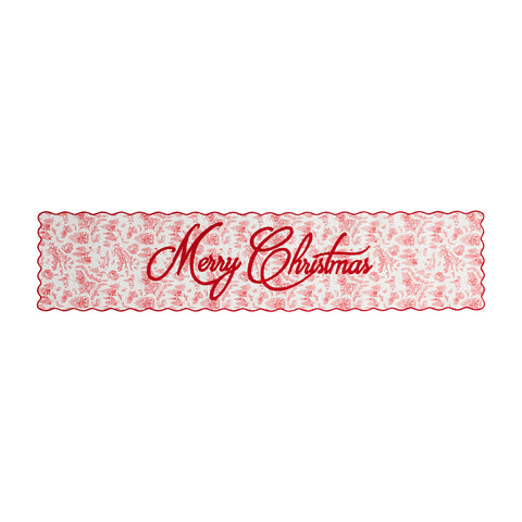 Christmas Toile Table Runner