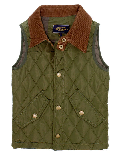 Boys Olive Vest