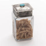 Medium Glass & Turquoise Canister