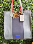 Giselle Leather Bag-Blue/Pink