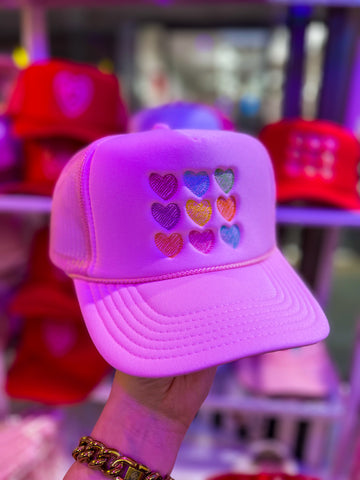 Pink Hearts Trucker Hat