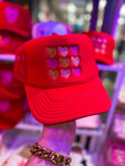 Red Hearts Trucker Hat