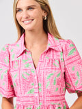 Pink Tiles Midi Dress