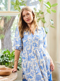 Curvy Blue Porcelain Dress