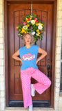 Polka Dot Pink Pants
