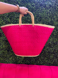 Pink Palm Tote Bag