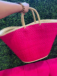 Pink Palm Tote Bag