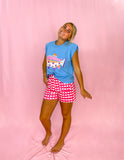 Pink Checkered Shorts