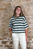 Olive Striped Top